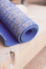 Natural Yoga Mat in Indigo Blue